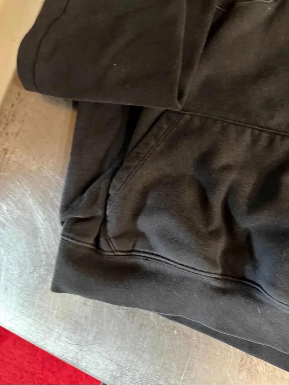 GAP KIDS Black Crewneck Hoodie with Raised Logo